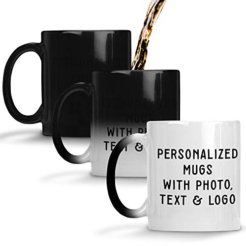 Custom Heat Sensitive Photo Mug - 11 oz. Personalized Color Changing Coffee Mug