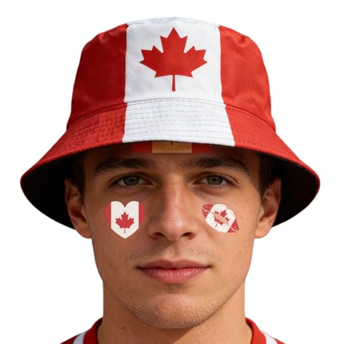 Bucket Hat with National Flag Hat Merchandise for Soccer Fans Gifts