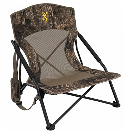 10 Best Chair for Coyote Hunting: Top Lightweight and Portable Seats Reviewed 9 Browning Strutter Camo Turkey Hunting Chair with Foldable Low Profile Compact Design, Durable Steel Frame, and Padded Shoulder Carry Strap and Carry Bag