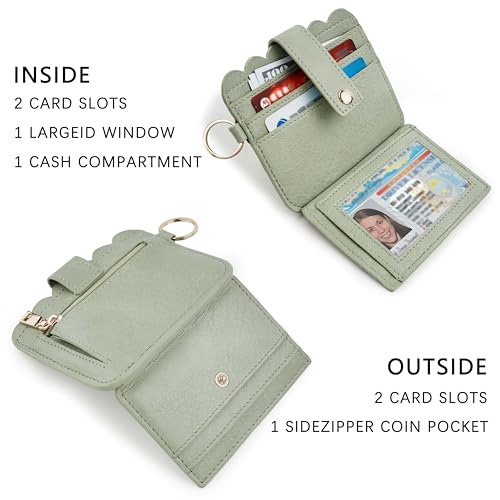 Image of Wristlet Wallet for Women with Keychain - RFID Card Holder Small Wallet Wristlet with Key Ring