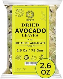 Akshit Dried Avocado Leaves, 2.6oz, Hojas De Aguacate Secas, Leaf Tea, Caffeine-free, Non-GMO. Pack Of 1