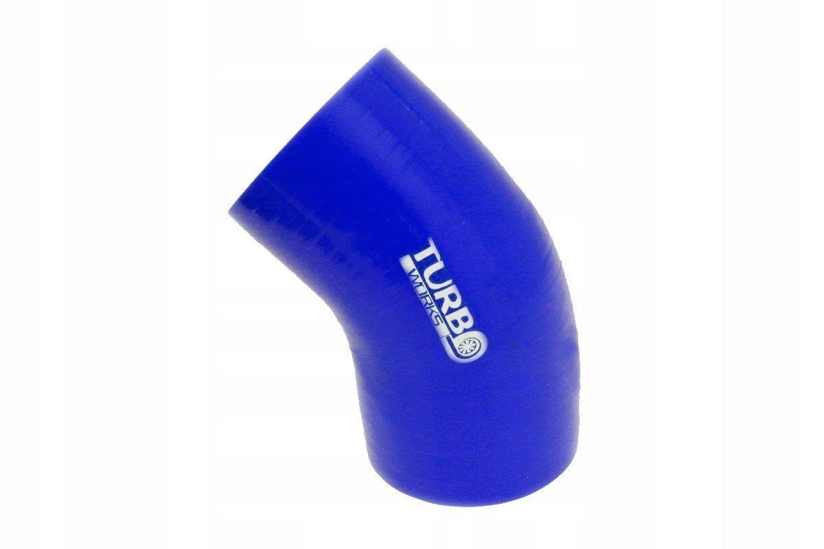 Reduction - Codo de silicona para radiador E-3692, 45 grados, azul, 76-89 mm, rendimiento de desarrollo, manguera de silicona para radiador