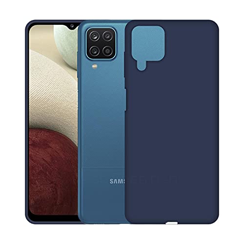 Image of Case Creation Luxurious OG Series for Samsung Galaxy A12 Case Cover,Anti-Dirty Slim Case Frosted Matte Cute Candy TPU Raised Bezel (Splash of Color) Back Cover for Samsung A12 -Navy Electric Blue