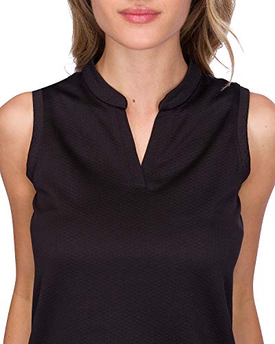 Image of Three Sixty Six Womens Quick Dry Polo Shirt - Sleeveless and Collarless Golf Shirts w / 4-Way Stretch Fabric and UV Protection