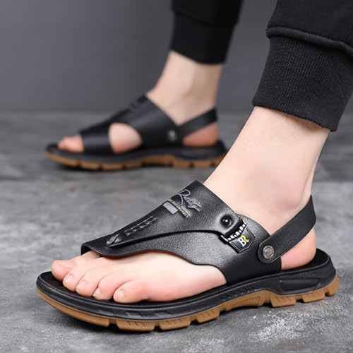 Summer Men's Bunion Sandals For Heel Pain Flat Feet,Outdoor Orthopedic Orthotic Slippers,Retro Plantar Fasciitis Flip Flops3