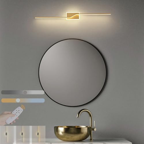 Iluminación de Techo para Dormitorio Lámpara de Pared de 100cm Oro para Ambientes Relajantes