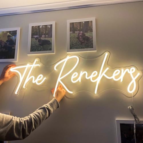 Image of Custom Neon Signs Personalised Large Led Neon Lights Sign Customizable Light up Name Sign for Wall Decor Bedroom Wedding Birthday Party Business Bar Shop Logo Lights