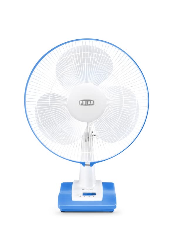 POLAR Annexer Normal Speed 400mm Table Fan White Blue | Mini Powerful ...