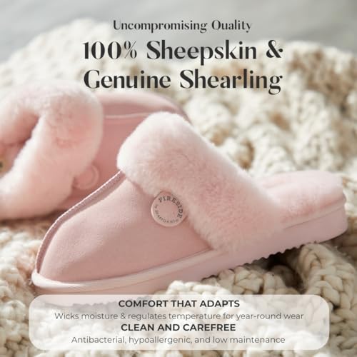 Image of Fireside by Dearfoams womens Sydney Genuine Shearling Scuff