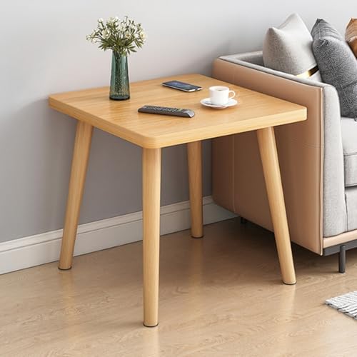 サイドテーブルベッド横 ソファ おしゃれ エンドテーブル ソファサイド木目調 2段 多機能 収納ラック 小物置き カフェテーブル 滑り止めマット付きの小さなテーブルサイドテーブル リビングベッドルームベランダ書斎に適している オフェス用 組立簡単 ([単層