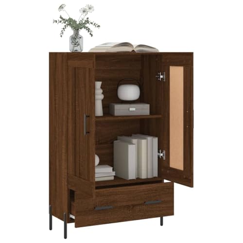 Aparadores de diseño elegante en madera de ingeniería y acabado roble marrón exclusivo 5