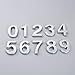 Pasuihcay 10 Pieces Self-Adhesive Door House Numbers Mailbox Numbers Street Address Numbers for Residence and Mailbox Signs, 0 to 9, Silver