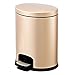 Wuieayon Owalny dom europejski styl cichy kosz na śmieci ze stali nierdzewnej z pedałem ze stali nierdzewnej, łazienka, kuchnia, salon, sypialnia, duża czapka, Sj20-T01 piasek Yingang 20 litrów
