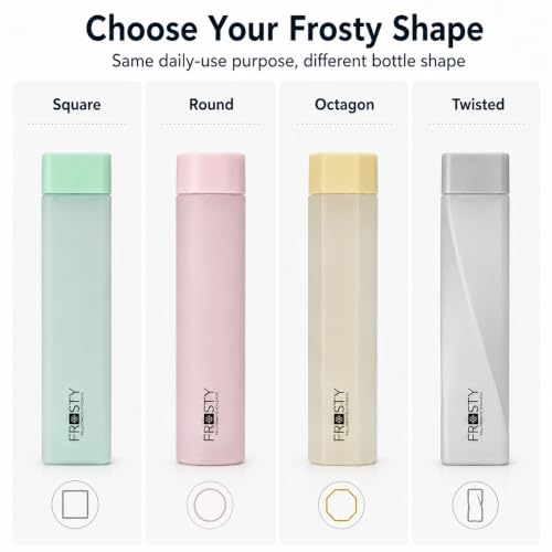 Image of Frosty Twisted Fridge Bottle Set of 6, 1 Litre Plastic Water Bottle Set for Fridge, Reusable Fridge Water Bottle Set for Home & Kitchen