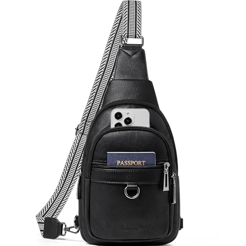 Image of cakang Womens Sling Bag Crossbody Bags for Women Vegan Leather Sling Backpack Daypack Fanny Pack Crossbody Purse Travel