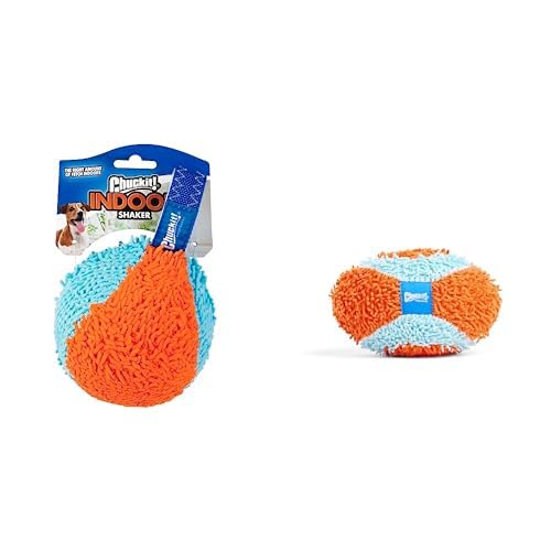 Chuckit Indoor Dog Toy Bundle - 7 75 Fetch Shaker 7 5 Fumbler Interactive Toys Orange and Blue