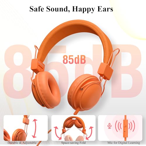 MIXCU 12-Pack Classroom Headphones for K-12 Schools, Bulk Wired 3.5mm Jack - image 5