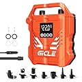 GICLE Pompa elettrica per tavole da paddleboard 22PSI, con connettore per auto 12V CC, gonfiaggio rapido a doppio stadio e spegnimento automatico per tavole da paddleboard gonfiabili (Arancione)