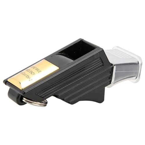 Silbato de supervivencia para futbol y emergencia color negro y dorado miniatura 5