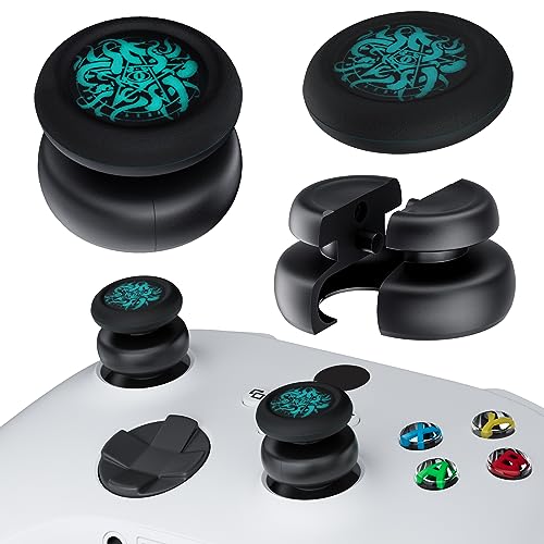 Image of PlayRealm NO FALLING OFF Thumbstick Extender & Silicone Grip Cover 2 Sets for Xbox Series X /S & Xbox One S /X Controller(CthulhuII Green)