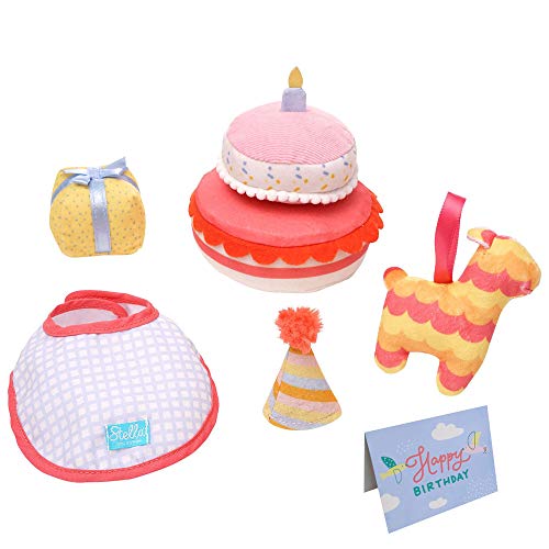 Manhattan Toy Stella Collection Birthday Party 6 Piece Baby Doll Birthday Party Playset for 12" and 15" Stella Dolls