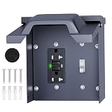 Joinfworld Outdoor Electrical Outlet Box with 20 Amp WRTR GFCI Receptacle and Switch ETL Listed Weatherproof GFCI Outlet Box with 3R Enclosure Rainproof Cover