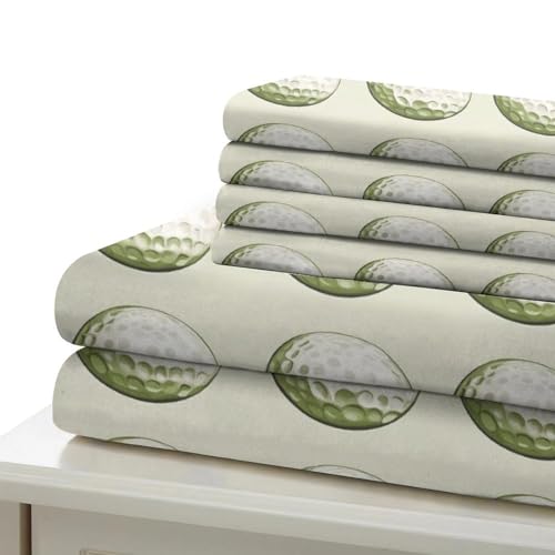 Housse de couette golf 3D microfibre lit simple 140x200 pour ado
