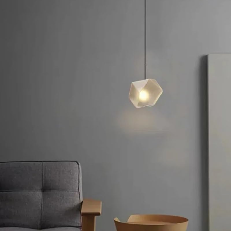 Lampes suspendues en verre minimalistes LED blanche lustre suspension luminaire table salle manger