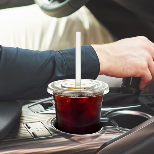 Turbo Bee 200 Sets 12 OZ Clear Plastic Cups with Lids and Straws, Disposable To Go Iced coffee cups with lids for Cold Drinks, Smoothie, and Slushie by Turbo Bee - Image 7