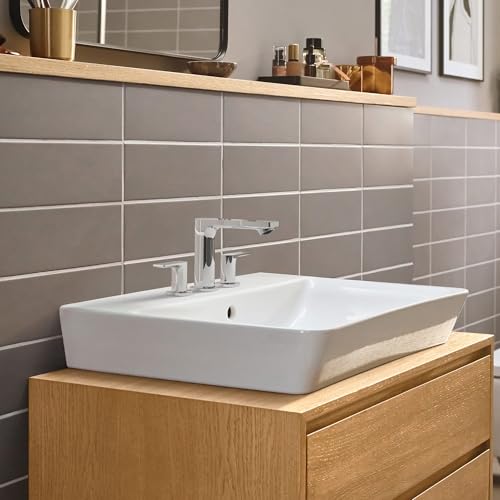 hansgrohe Rebris E Contemporary 2-Handle 3-Hole 5-inch Tall Bathroom Sink Faucet in Brushed Nickel, 72532821 thumbnail 7