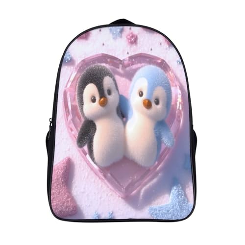 Sac à dos imprimé en 3d pingouins idéal pour l'école les voyages affaires