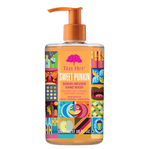 Tree Hut Sweet Punkin Serum Infused Hand Wash Nourish & Hydrate Hands with Strengthening Skin Care Long Lasting Scent Cleanse & Lock in Moisture Fall Limited Edition Scent 11 Fl Oz.