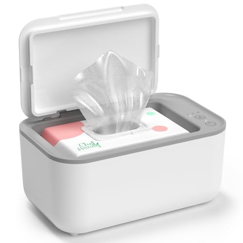 Image of Chefhandy Baby Wipe Warmer, 3-Level Temperature Control, Silent & Even Heating, Large Capacity Wipes Dispenser for Babies & Adults, White