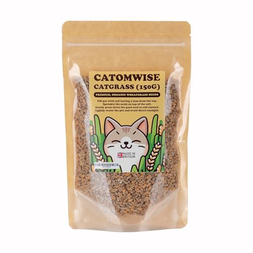 Cat Grass Seeds 150g | Nutrient packed UK grown Wheatgrass Seeds - Up to 1 years supply | Great for Indoor Cats| Cat grass for outdoor cats