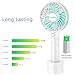 HandFan Portable Handheld Fan, Small Personal Hand Fan, Electric Mini Cooling Fans, USB Rechargeable Desk Fans for Travel Beach Makeup Office Disney, Gifts for Women(White)