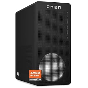 HP OMEN 16L Gaming Desktop | AMD Ryzen 5 8400F Processor |16GB DDR5-SDRAM | NVIDIA GeForce RTX 5060 | Tower PC | Windows 11 Home | TG03-0007sa