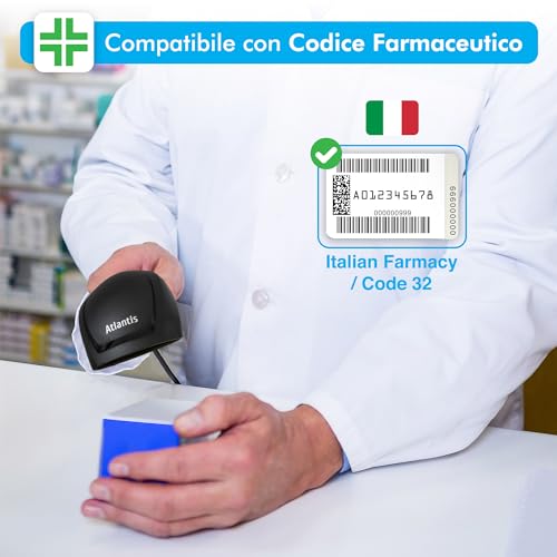 Atlantis A08-LN1100 Lettore Barcode usb linear Image 10-200mm 100ec - 4