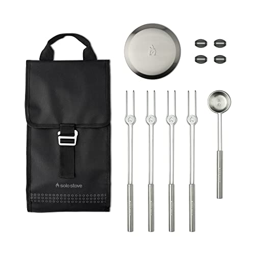 Solo Stove Paquete de accesorios Mesa XL | incluido 4 minivarillas + soportes de varillas, cuchara para pellets, tapa, estuche de transporte, accesorios para brasero de exterior, 22,4 x 40,6cm, 1,1 kg