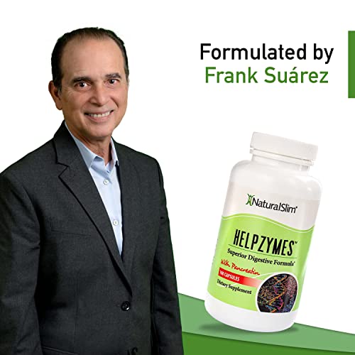Naturalslim Digestive Health Bundle – Good Flora & Helpzymes - Potent Probiotics & Powerful Digestive Enzymes For Better Digestion & Absorption Of Food Nutrients | Formulated By Frank Suarez #TOP3