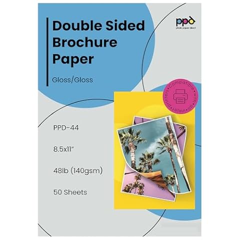 PPD A4 x 50 Arkuszy 180g Błyszczący Dwustronny Papier Fotograficzny do Drukarek Atramentowych - PPD-44-50