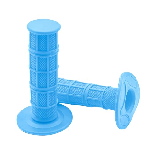 Image of BELOMI Motorcycle Hand Grips, 2PCS 7 /8 inch 22mm 24mm Non-Slip Soft Rubber Handlebars, Comfortable Motorbikes Handle Replacement Protection Accessories, Universal for Dirt Bike, Off Road, ATV(Sky Blue)