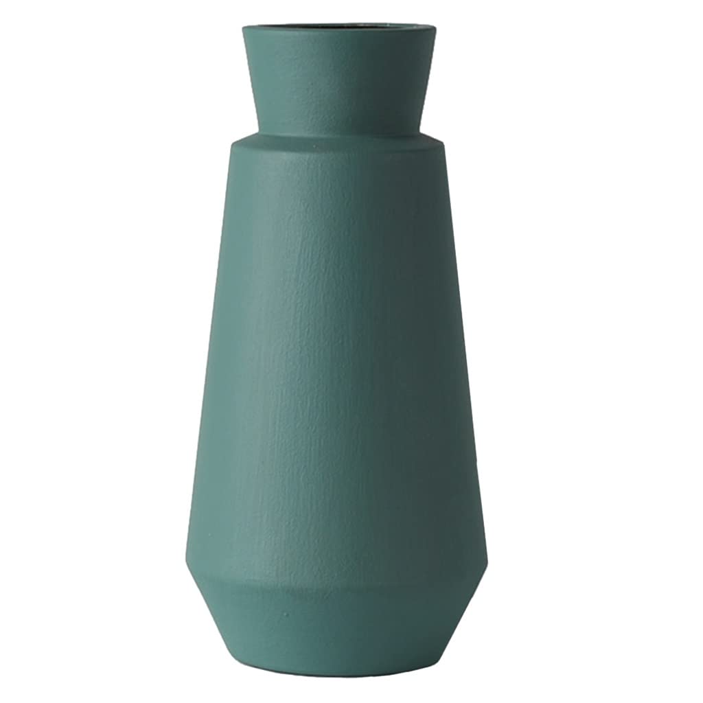 GPDNBIEU, Geometric Decorative Vase Large, Nordic Dining Table, Creative Flower Arrangement Home Decoration(Dark Green)