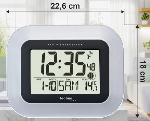 Despertador y reloj de pared Techno Line WS 8005 con alarma integrada 4
