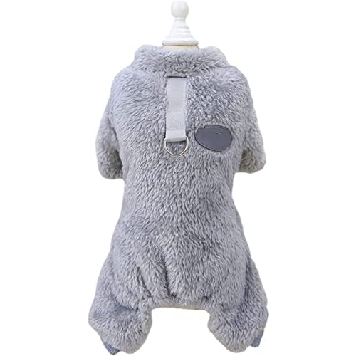 Combinaison élastique en polaire for animaux de compagnie avec anneau de traction, pyjama for chien for petits chiens chats, vêtements d'hiver thermiques for animaux de compagnie ( Color : B , Size :
