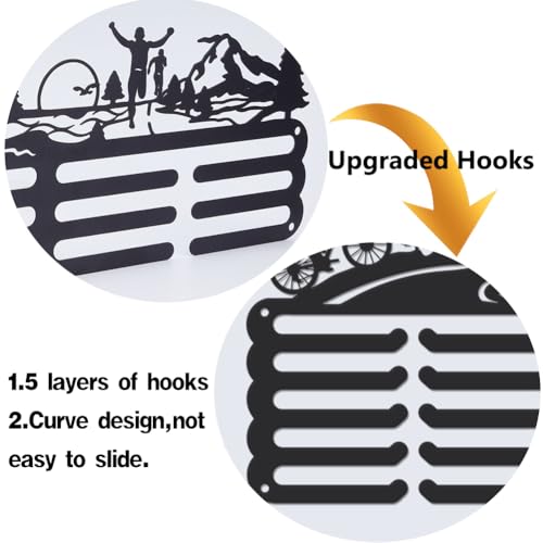 Présentoir de médailles mural en acier robuste avec fixations stables - 3