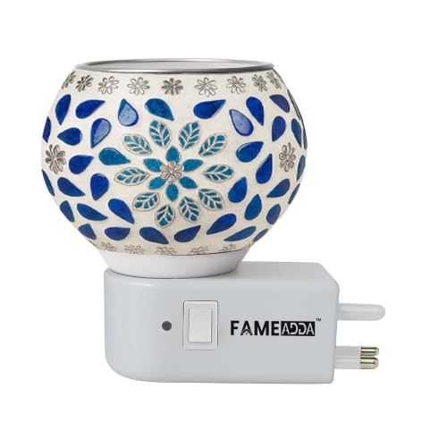 Image of Glass Electric Diffuser for Home /Kapoor Dani Electrical Camphor /Essential Oil Diffuser Machine /Kapur Dani for Puja Essentials /Camphor Diffuser Burner Machine with On /Off Switch for Heating