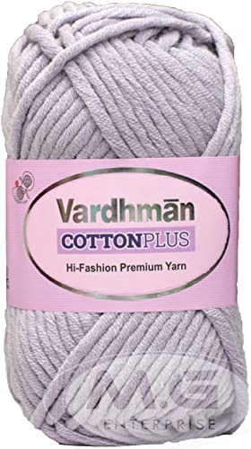 Image of M.G Enterprise Cotton Plus Mild PurpleCrochet Yarn 600 Soft Wool Thread for Hand Knitting, DIY Art & Craft
