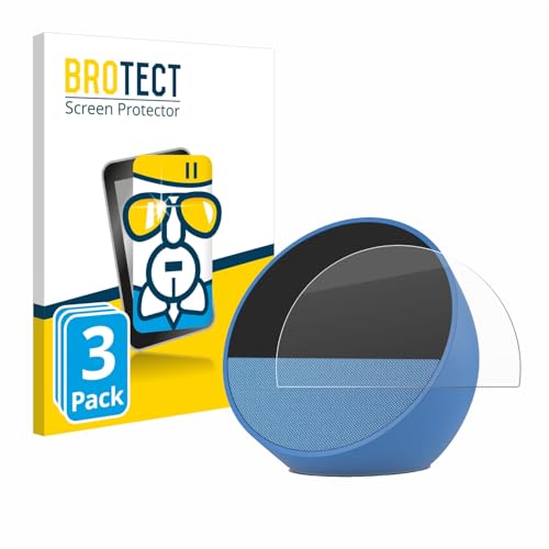 BROTECT Protector Pantalla Cristal para Amazon Echo Spot 2024 Protector Vidrio (3 Unidades) - [Dureza 9H, Anti-Arañazos]
