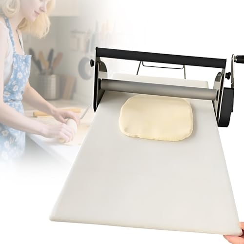 Máquina laminadora de masa de manivela, prensa portátil no eléctrica para hojaldre perfecto, lasaña, bases de macaron y más