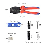 QeeHeng Zaciskarka solarna, zestaw do paneli słonecznych PV 2,5 / 4 / 6 mm², 10 sztuk wtyczek/gniazdo, panel słoneczny, wtyczka Y, klucz równoległy adapter do paneli słonecznych, przyłącze kablowe